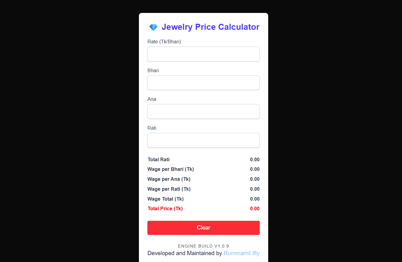 Jewelry Price Calculator