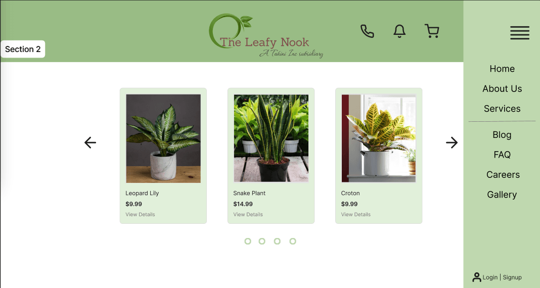Leafy Nook Website